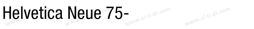 Helvetica Neue 75字体转换